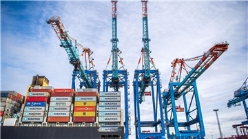 Der Containerhafen in Bremerhaven.