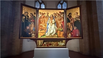 Der Cranach-Triegel-Altar steht nun für zwei Jahre  in der Kirche Santa Maria della Pietà in Rom.