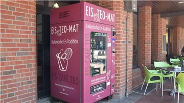 Der Eisautomat von Teo steht am Marktplatz in Nordenham. Er wurde abgebaut. 