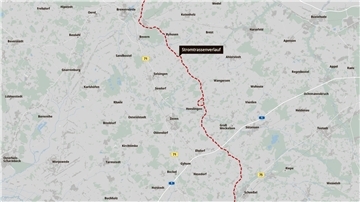 Der erste Entwurf des vorgeschlagenen NordWestLink-Leitungsverlaufs im Landkreis Rotenburg. Karte: Mapcreator.io | OSM.org
