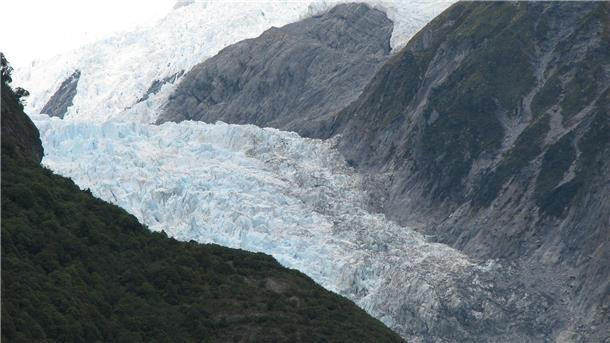 Neuseelands Gletscher schmelzen dahin Der Fox Gletscher in Neuseeland.