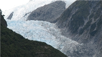 Der Fox Gletscher in Neuseeland.