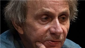 Der französische Schriftsteller Michel Houellebecq auf der Frankfurter Buchmesse 2017.