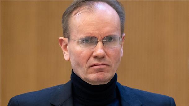 Der frühere Wirecard-Vorstandschef Markus Braun im Gerichtssaal in München.
