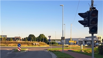 Am Kreise im Hagener Osten wird demnächst heftig gebaut. Die erste provisorische Ampel steht bereits.
