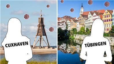 Der Landkreis Cuxhaven und der Landkreis Tübingen sind bei den Schnelltests mit einem unterschiedlichen Tempo unterwegs.