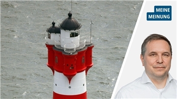 Der Leuchtturm Roter Sand und Dirk Bliedtner