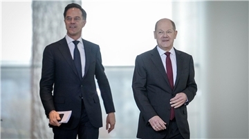 Der niederländische Ministerpräsident Mark Rutte und Bundeskanzler Olaf Scholz.
