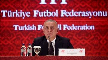 Der Präsident des Türkischen Fußballverbands Ibrahim Haciosmanoglu.