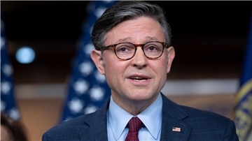 Johnson sieht „keinen Weg“ für dritte Amtszeit Trumps Der republikanische Vorsitzende des Repräsentantenhauses, Mike Johnson, rechnet nicht mit einer dritten Amtszeit Trumps. (Archivfoto)