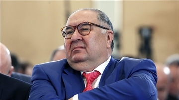 Der russische Oligarch Alischer Usmanow beim Kongress der Russischen Union der Industriellen und Unternehmer (RSPP) 2016 in Moskau.