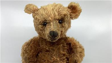 Der seltene Steiff-Teddybär aus dem Jahr 1905, der in Bishton Hall unter den Hammer kam.