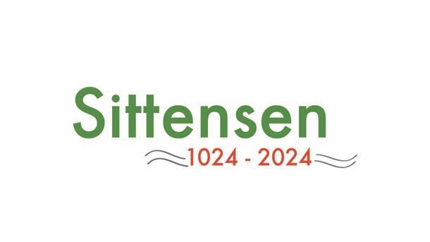 Das Foto zeigt das Logo für die 1000-Jahr-Feier Sittensens. 