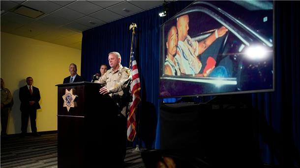 Mord an Tupac: Verdächtiger erscheint erstmals vor Gericht Der Sheriff von Las Vegas, Kevin McMahill, spricht während einer Pressekonferenz über die Anklage im Mordfall des Rappers Tupac Shakur.