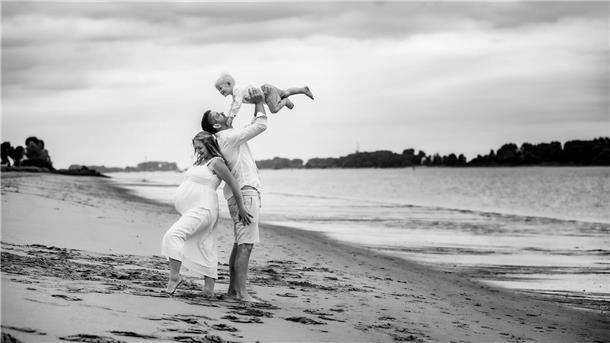 Familie am Strand
