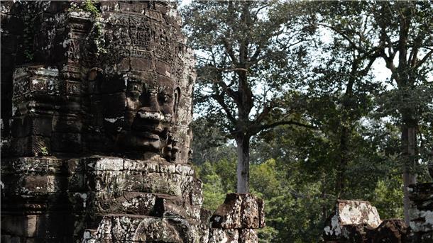 Der Tempel Bayon ist wegen seiner 200 in Stein gemeißelten lächelnden Gesichter weltberühmt. (Archivbild)