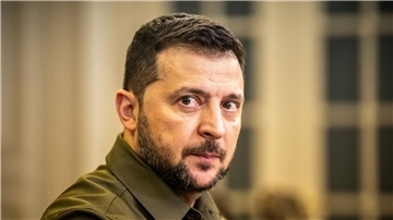 Der ukrainische Präsident Wolodymyr Selenskyj begrüßt das US-Sanktionspaket gegen Russland.