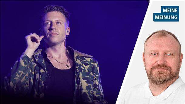Der umstrittene Rapper Macklemore ist beim Deichbrand-Festival aufgetreten.
