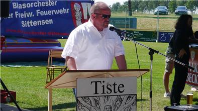 Vereinsvorsitzende des TuS Tiste, Jörg Schiewe.