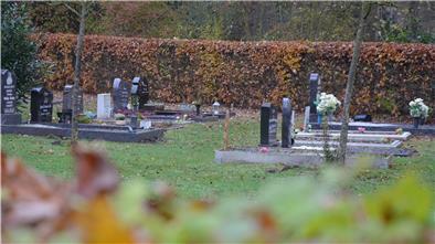 Blick auf den muslimischen Friedhof in Rotenburg.