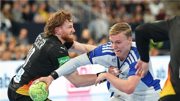 Zurück im Rampenlicht: EM-Hoffnung Knorr genießt es DHB-Debütant Tom Kiesler schreckte vor keinem Zweikampf zurück.