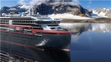 Die 140 Meter lange „Fridtjof Nansen“ ist das neueste Expeditionsschiff der Reederei Hurtigruten.