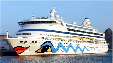 Die „AIDAaura“ ist aktuell das älteste Kreuzfahrtschiff in der Flotte von AIDA Cruises.