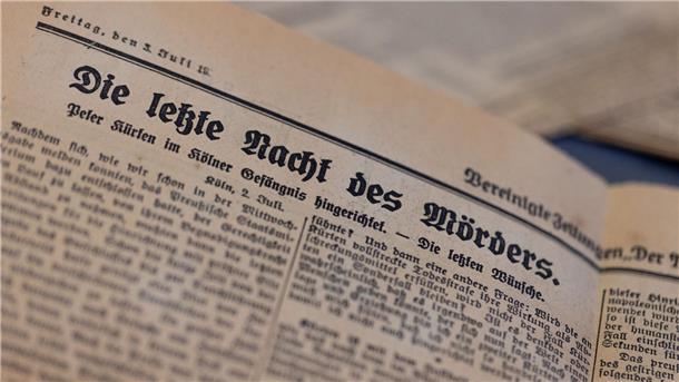 Akte über Serienmörder Peter Kürten aufgetaucht Die Akte über Peter Kürten wurde vom damaligen Ermittlungsrichter Carl Hertel angelegt.