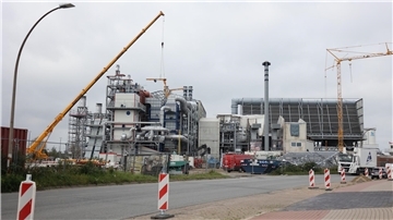 Baustelle des Holzheizkraftwerks Cuxhaven