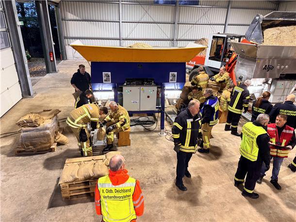 Die Arbeiten gingen Hand in Hand: 3.240 Sandsäcke wurden bei der Übung befüllt. 