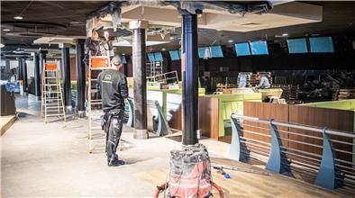 Die Arbeiten im „Beyond Bowling“ in der Langener Landstraße befinden sich im Endspurt.
