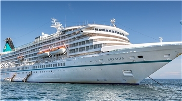 Die „Artania“ ist das größte Schiff der Phoenix-Flotte. An Bord ist Platz für 1200 Passagiere.