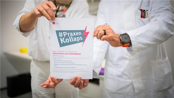 Aktionsblatt der Kassenärztlichen Vereinigung Bremen gegen den Praxenkollaps