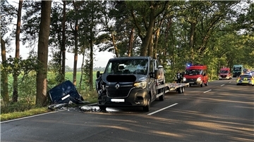 Die B71 war nach dem Unfall bis zum Mittag gesperrt.