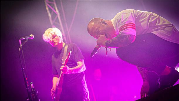 Die Band Drei Meter Feldweg wird im Juli beim Deichbrand-Festival in Nordholz auf der Bühne stehen. Dieses Foto zeigt sie bei einem Auftritt 2024 auf dem Hurricane in Scheeßel.
