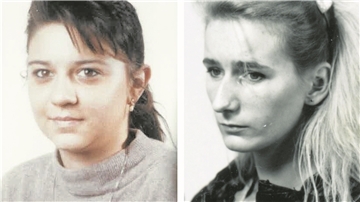 Zwei Fotos von Frauen
