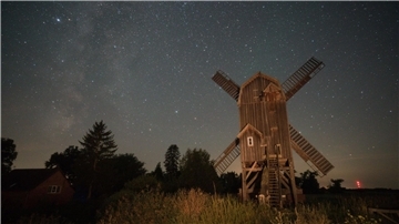 Die Bockwindmühle in Wanzer ist ein beliebtes Motiv für Sternenfotografen. (Archivbild)