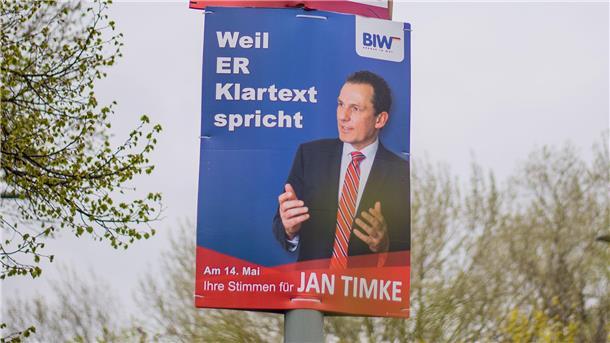 Ein Wahlplakat in Bremerhaven.