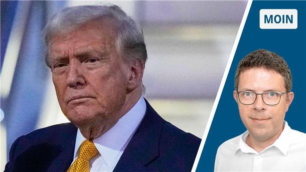 Mein Sechsjähriger im Auto: Warum hat Trump mehr Macht als Merz? Die Collage zeigt links US-Präsident Donald Trump und rechts Reporter Timo Kühnemuth.