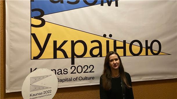 Die CulturEUkraine-Projektverantwortliche Monika Inceryte vom Organsiationsteam von Kaunas 2022.