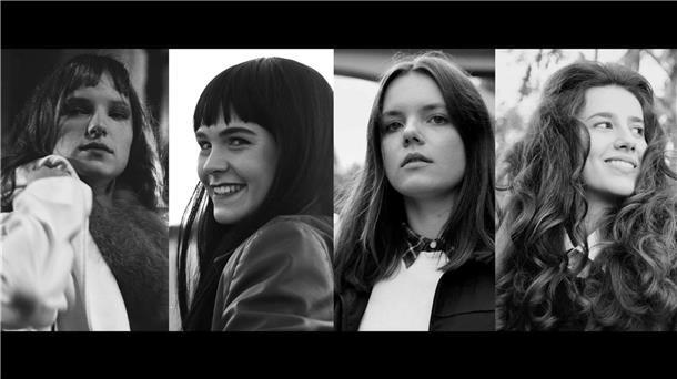 Die Darstellerinnen des Films sind in die Rollen der Mordopfer geschlüpft. Alle waren dunkelhaarig. Alina Peters (zweite von rechts) spielt Marlies Hemmers.