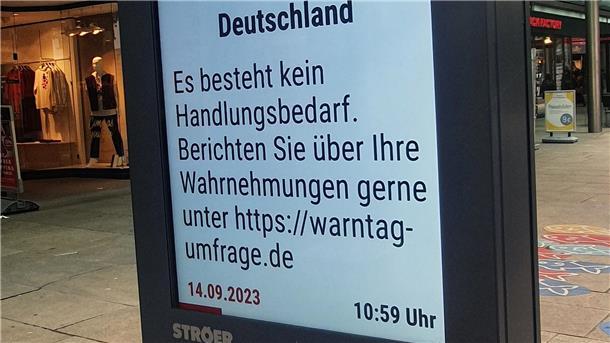 Warntag, Schild