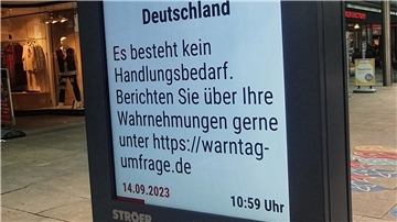 Warntag, Schild