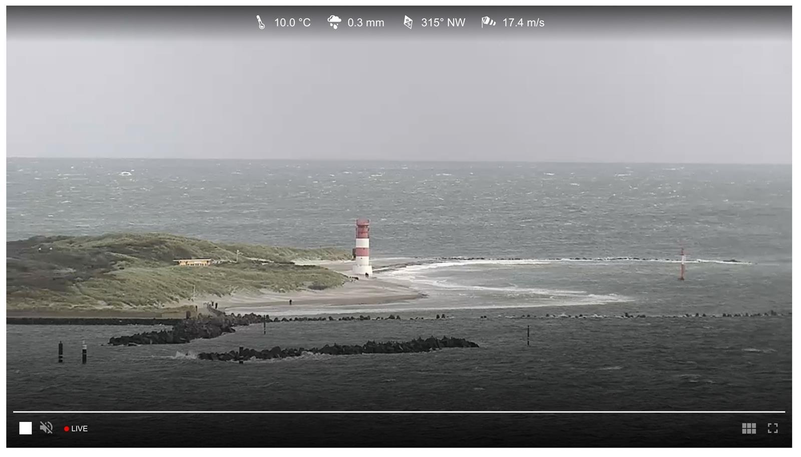 Die Düne vor Helgoland am Mittag des Donnerstag, 21. Oktober.