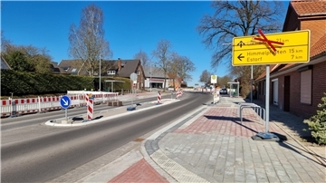 Die Durchfahrt nach Stade ist zurzeit gesperrt. Die Bauarbeiten dauern voraussichtlich bis Ende Mai oder gar bis Juni.