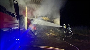 Die Feuerwehren aus Wischhafen, Oederquart und Freiburg löschten den Brand in einem Heulager.