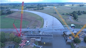Die Firma Tiesler war auch am Rückbau der Hubbrücke in Huntebrück maßgeblich beteiligt.