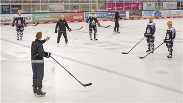 Die Fischtown Pinguins sind wieder im Training - 108 Tage nach dem letzten Spiel.