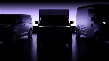 Silhouetten von elektrisch betriebenen Lieferfahrzeugen