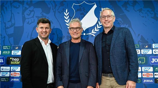 Die Geschäftsführer Markus Schütz (m) und Frank Briel (r) sind nicht mehr für die TSG 1899 Hoffenheim tätig. Ob Andreas Schicker bleibt, ist offen. (Archivbild)